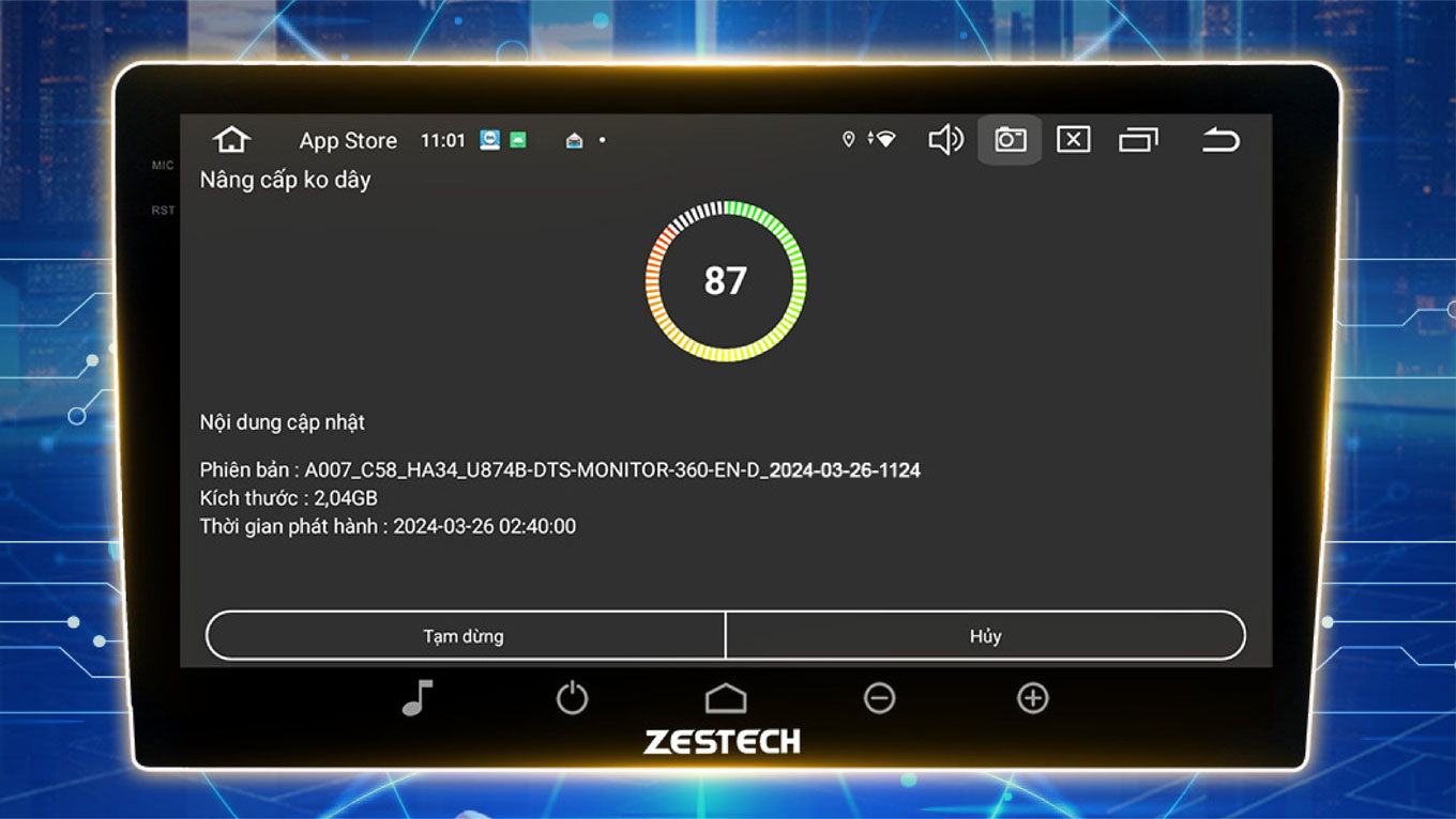 Màn hình Android Zestech ZT360G Nâng Cấp 2024, tự động cập nhật ứng dụng