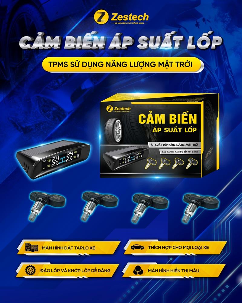 Bộ cảm biến áp suất lốp năng lượng mặt trời