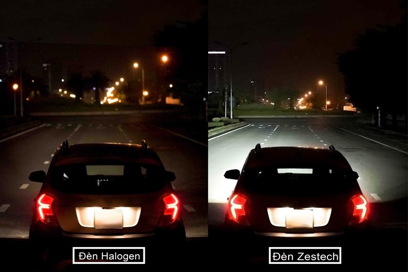 Vùng sáng đèn Zestech được đánh giá tương đối rộng, cho ra phần cắt ánh sáng thấp ở chỗ độ cos chiếu gần.